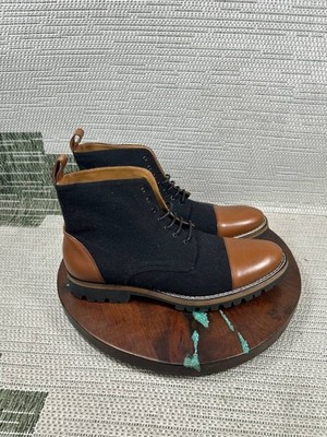 Taft Boots Mens Size 45 Eu 12 Us The Jack Dark Sky Brown Cap Toe Lace Up Ankle