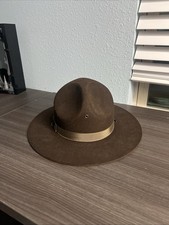 NEW Stratton Sheriff Style FELT Hat Campaign F 40 Brim Oval Brown 7 1/6