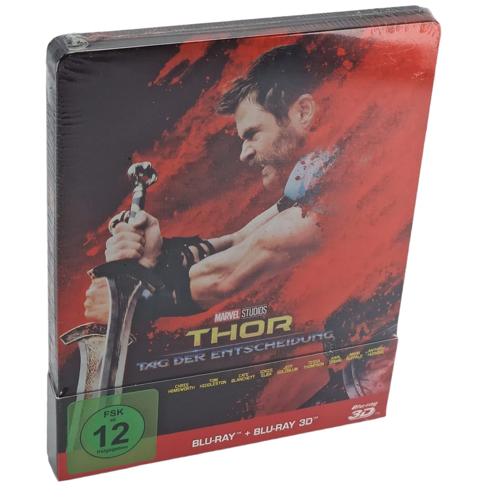 Thor: Ragnarok Blu-Ray 3D + Steelbook Limited Edition Chris Hemsworth 2018 Area - Image 2 of 4