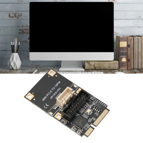 Mini PCIE To USB3.2 GEN1 Front 19Pin Expansion Card 5Gbps USB Hot Swap Expan NEW - Afbeelding 2 van 12