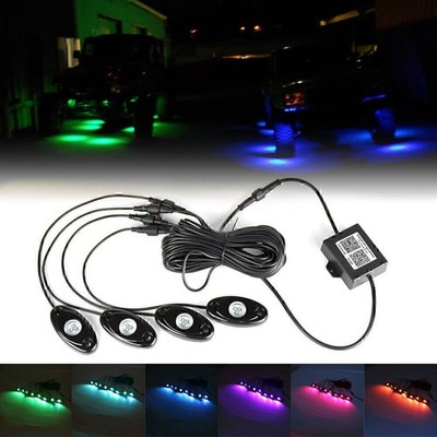 4x RGB  Rock Light Wireless Bluetooth Musik blinkende mobile Kontrollleuchte