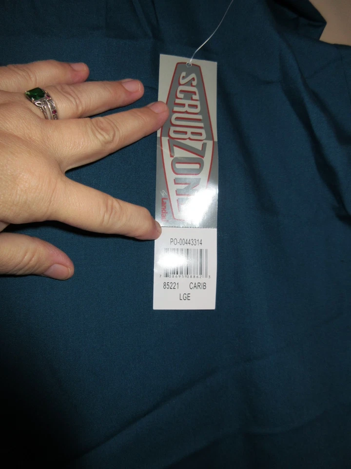 Pantalones Médicos Scrubzone Unisex Lg Verde Azulado Nuevos con Etiquetas Foto 3 de 3