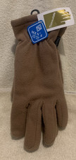 Thinsulate Men's Dark Tan Fleece Insulated Gloves - One Size Fits Most - NWT