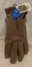 Thinsulate Men's Dark Tan Fleece Insulated Gloves - One Size Fits Most - NWT
