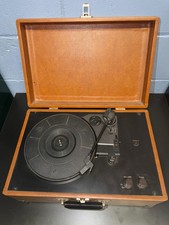 Crosley CR49-TA Portable Suitcase Turntable 3-Speed Vinyl Record Player Brown