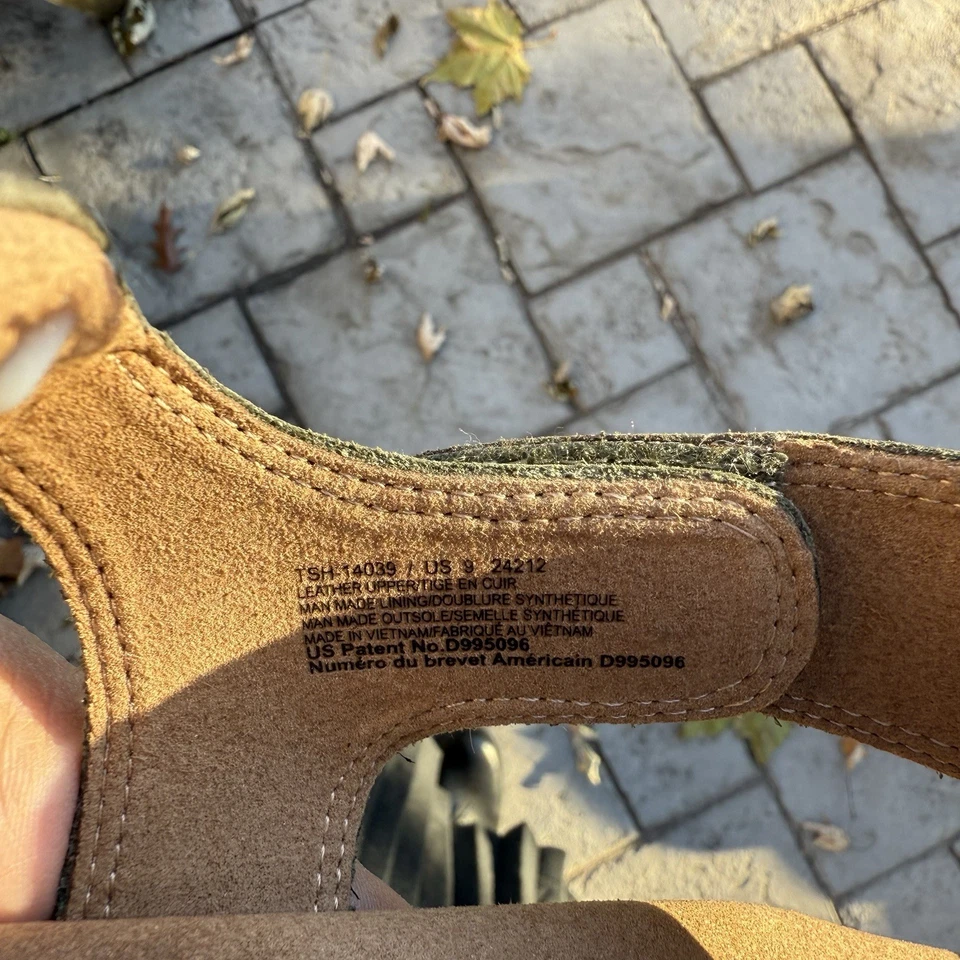 Sandalia Taos The Show Cuero Oliva Talla 9 Cómoda Elegante Informal Ajustable Foto 4 de 4