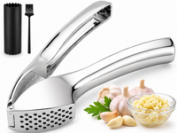 Kandonex Premium Knoblauchpresse Set Edelstahl – Rostfrei & SpüLmaschinenfest