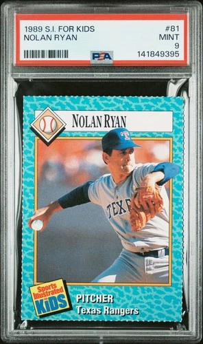 141849395 Nolan Ryan 1989 Sports Illustrated For Kids #81 PSA 9