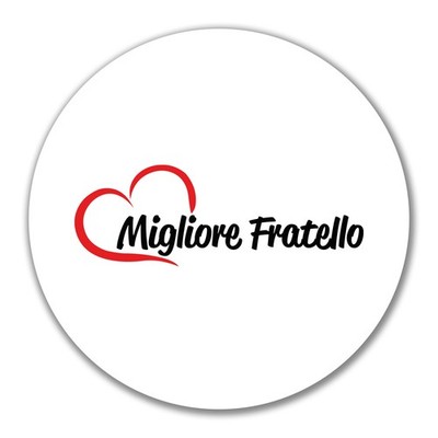 Aufkleber Migliore Fratello Cuore 10cm Sticker Migliore Fratello Geschenkidee Pr