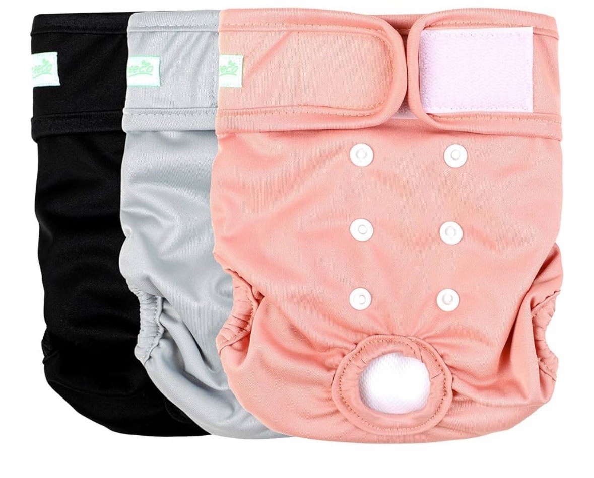 Washable Female Reusable Premium Dog Diapers Pack of 3 Small NEW + FAST SHIPPING