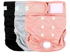 Washable Female Reusable Premium Dog Diapers Pack of 3 Small NEW + FAST SHIPPING