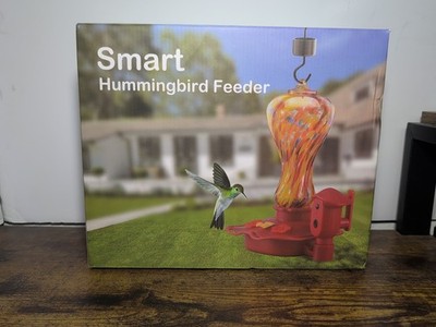 Solar Hummingbird Feeder with Camera,Smart Glass Hummingbird Feeder