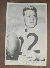 Bobby Layne Signed Picture Postcard JSA