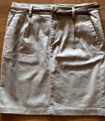 EU Size 38 US 8 ORSAY BEIGE  Skirt  Cotton Polyester with Belt