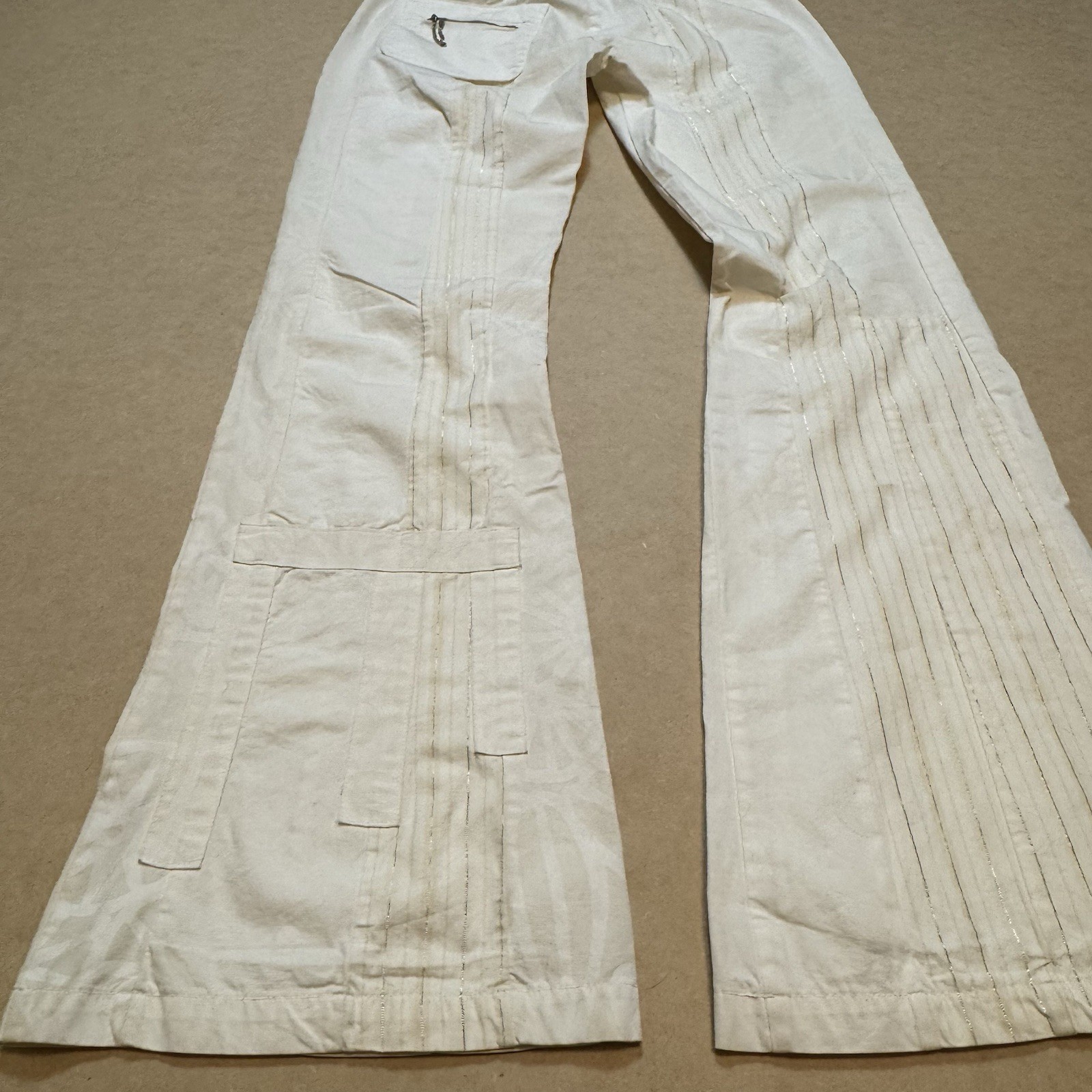 Custo Barcelona Y2K Patchwork Flared Trousers  Sp… - image 9