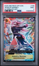 2025 One Piece Op13-carrying On His Will Jewelry Bonney Alternate Art Psa 9