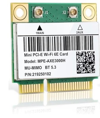 Intel AX210HMW WiFi Card, Wi-Fi 6E Laptop Wireless Card Mini PCIE Interface