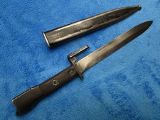 COLTELLO MILITARE BELGA ORIGINALE VINTAGE BAIONETTA E FODERO NUMERI CORRISPONDENTI