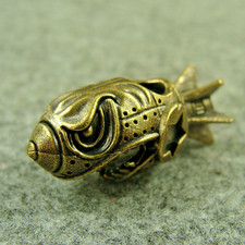 Solid Brass Shark Steam punk Knife Lanyard Bead Paracord Beads