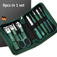 6  9PCS Manicure Set Stainless Steel Nail Clipper Kit with Case