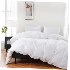100 Organic Cotton Duvet Cover 400 Thread Count Sateen Comforter King White