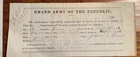1st Vermont Cavalry WIA Middletown Va. John Huse Civil War GAR Document