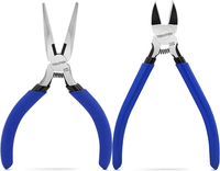 Drahtschneider 2Er-Pack，Schmuckzangen Set 2-Teilig Mit 12,7 Cm Spitzzange Und 12