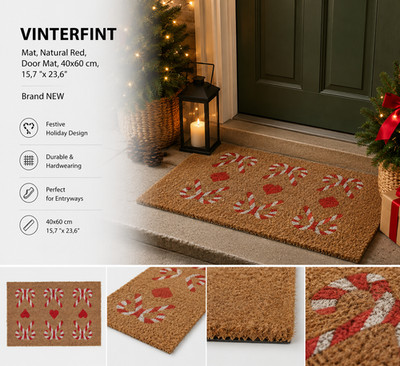IKEA VINTERFINT Matte, naturrot, Fußmatte, 40x60 cm, 15,7''x 23,6'', BRANDNEU
