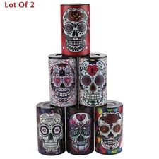 Skull-Shaped Airtight Storage Jars (2PCS) – Freshness Seal for Tobacco/Herbs