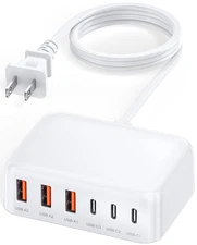 USB C Charger Block, 100W GaN 6 Port PD USB C QC USB A Wall Charger Adapter P...