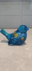 Fenton Hand Painted Art Glass Blue Bird Signed By C. Riggs