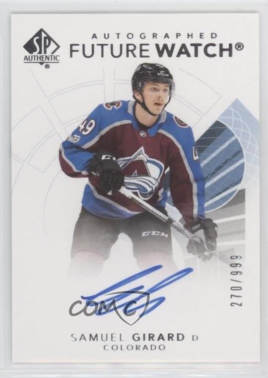 2017-18 SP Authentic Auto Future Watch 270/999 Samuel Girard #176 Auto 0lb7