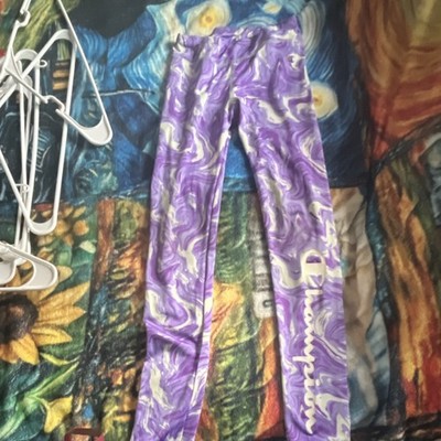 Champion Tie Dye Ankle Leggings Purple kids Size 8Athletic Fit