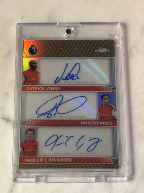 2020 Topps Chrome Patrick Vieira Robert Pires Freddie Ljungberg Triple Auto /50