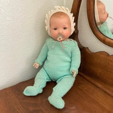 Antique German Bisque Doll, AM 351, Lifesize Baby. Spritzkopf. 22". Good Cond.