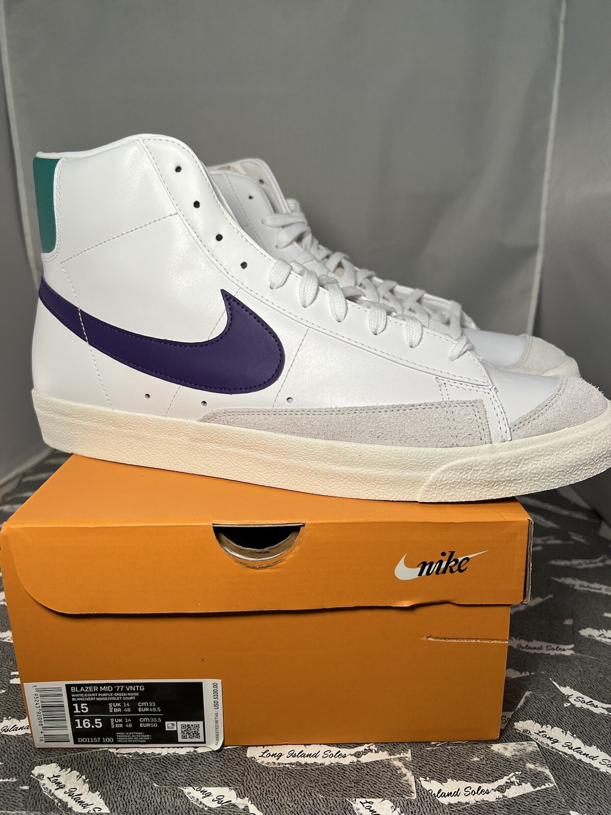 Nike Blazer Mid '77 White Purple Green 