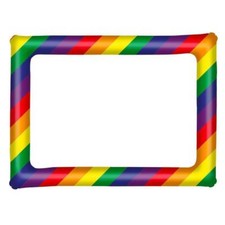 PRIDE INFLATABLE PHOTO FRAME Party Rainbow Selfie Booth Reusable Props H99435