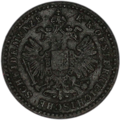 AUSTRIA coin 5/10 Kreuzer 1864 A Fine - Picture 2 of 7