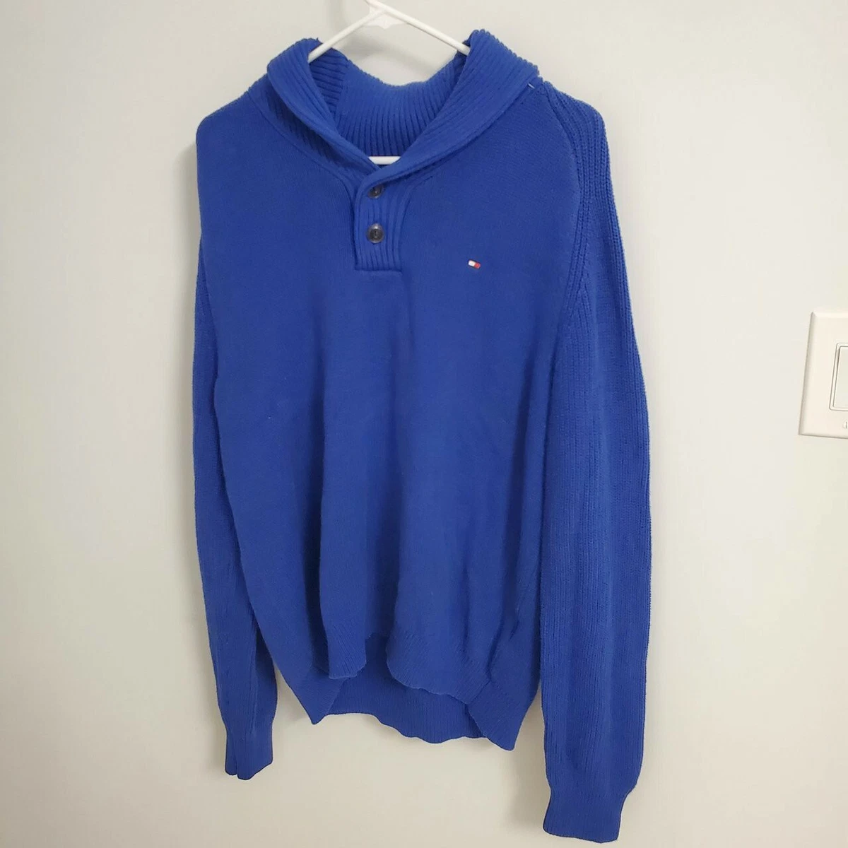 Tommy Hilfiger Royal Blue Mens Pullover Sweater Size L