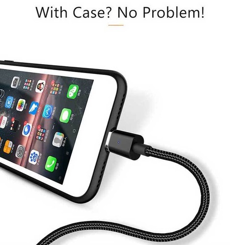 Mcdodo 3 in 1 LED Magnetic Nylon Cable iPhone/Micro USB/Type C Sync charge - Photo 8 sur 12