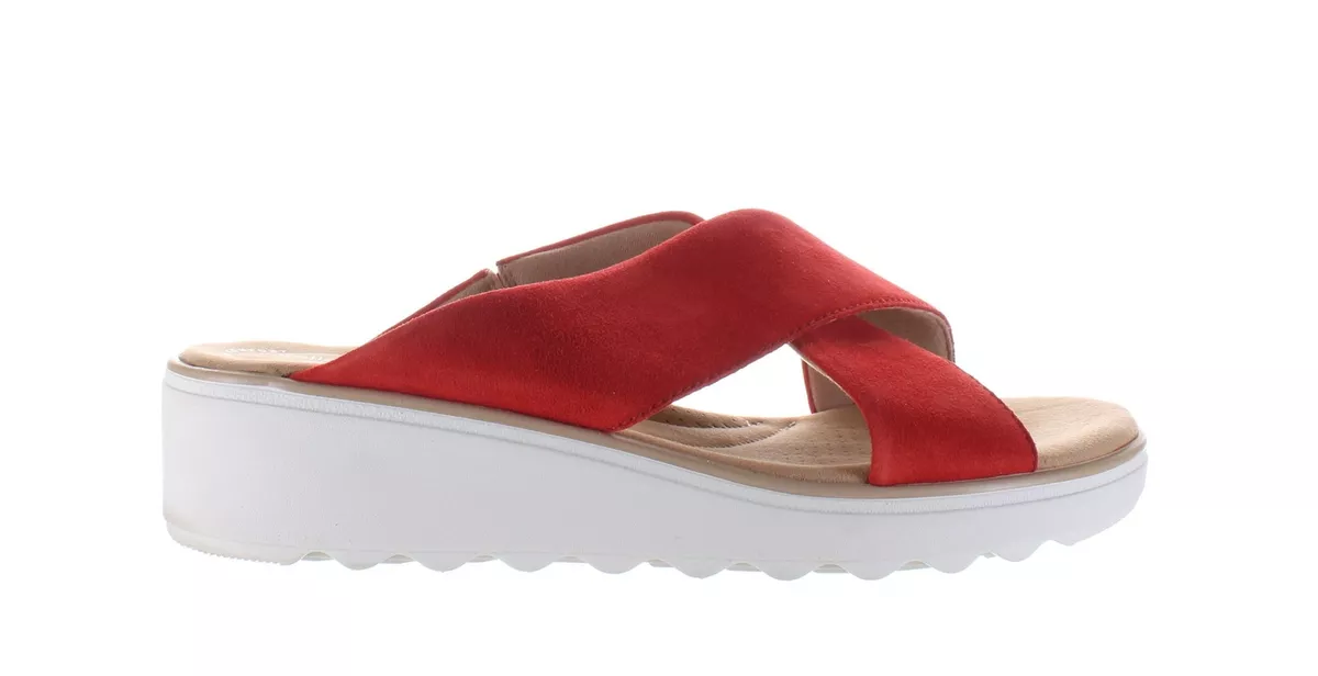 Clarks womens red sandals sale