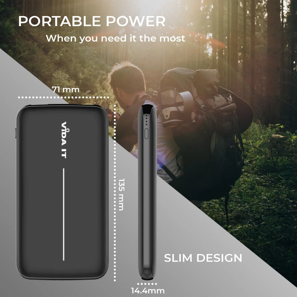 Slim Power Bank 5V 2A USB Charger Battery Pack for Heated Vest Jacket Pants Coat - Image 4 of 4