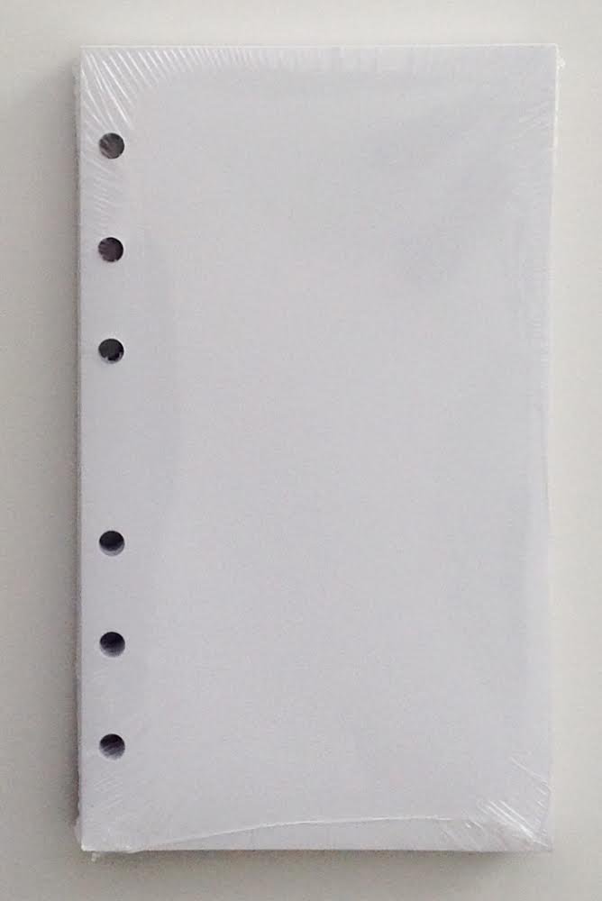 356BLANK 31/2 X 6 inch White Unlined Filler Paper for little 6Ring