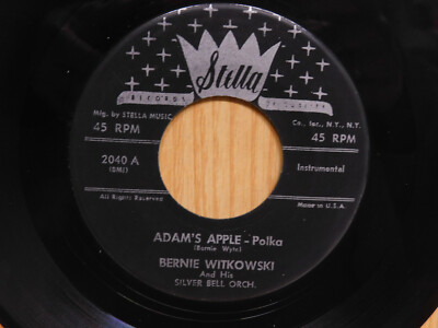 Bernie Witkowski And His Silver Bell Orchestra polka pop 45 Adam's Apple Stella