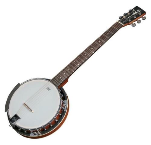 VGS Select Bluegrass Banjo 6 String 6-saitig Saiten Remo Fell Koffer Mahagoni