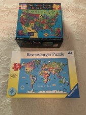 Kids Jigsaw Puzzles 60 Piece World Map  100 Piece The United States Of America