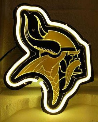 Minnesota Vikings 3D Neon Sign Beer Bar Gift 14"x7" Light ...