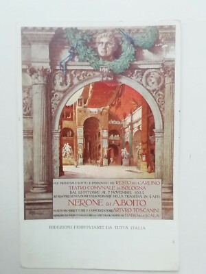 ADVERTISING POSTCARD THEATRE SCALE REST OF THE CARLINO BOLOGNA NERONE FRANZONI 