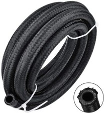 12an 34 Fuel Line Hose Cpe Braided Nylon Stainless Steel For Diesel Gas Black