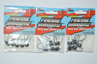 Testine Z-Man Ned Rig Shroomz – 1/6 Oz, Verde Zucca – 5 Pezzi Per Pesca Bass - 5